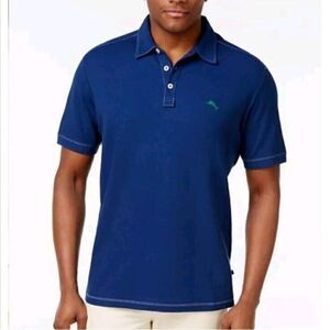 Tommy Bahama Islandzone Tropicool Pique Spectator Polo Shirt Blue Men's  XXL
